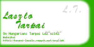 laszlo tarpai business card